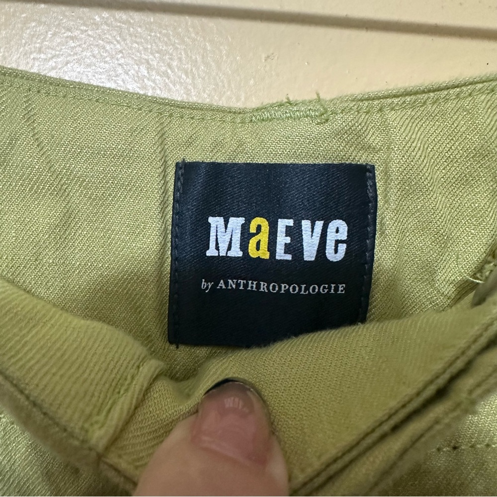 Maeve High-Rise Wide-Leg Pants in Pale Yellow - Picture 5 of 9